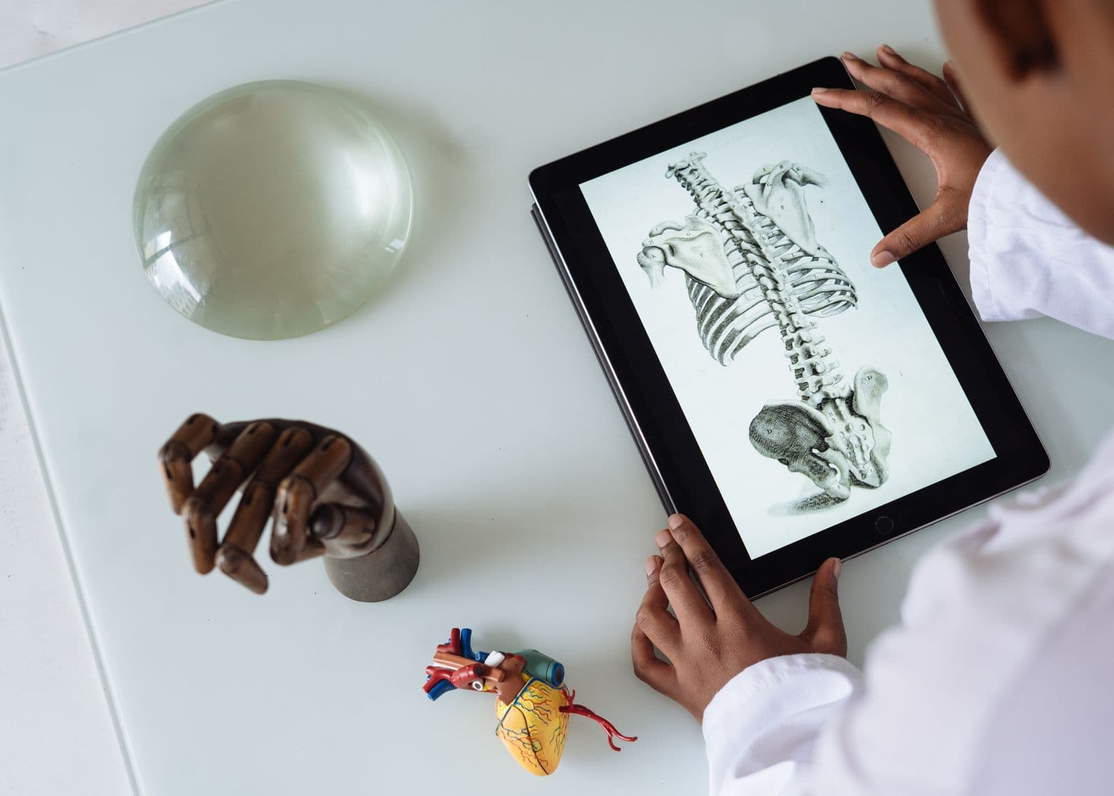 Global biotech innovation — molecular structure visualization